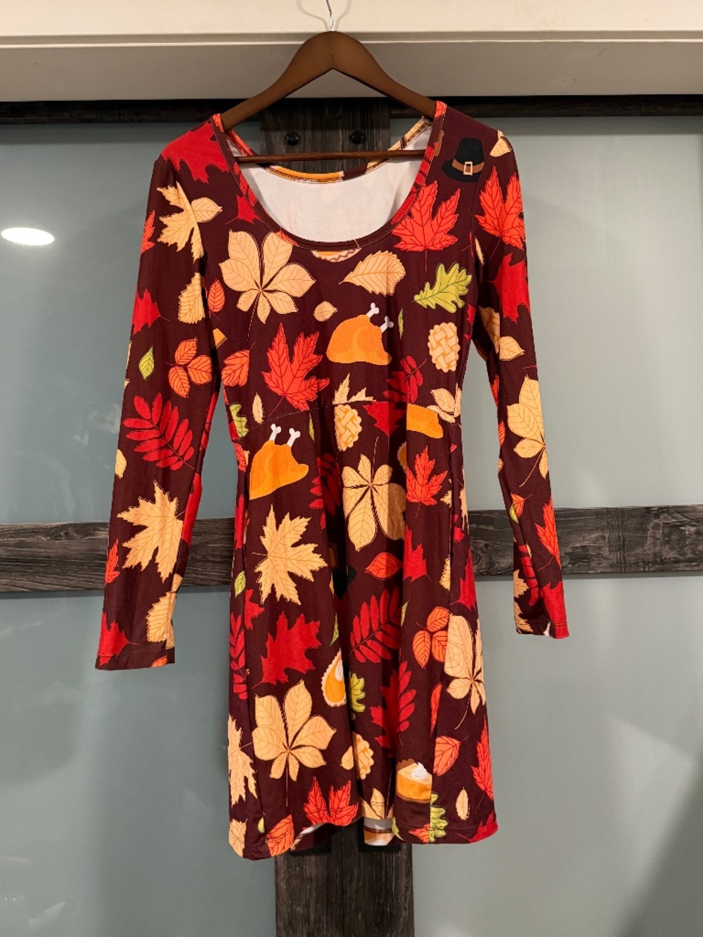 Thanksgiving print dress by Shinesty - M - multicolor